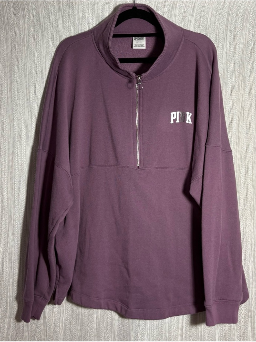 Victoria's Secret PINK Plum Half-Zip Pullover